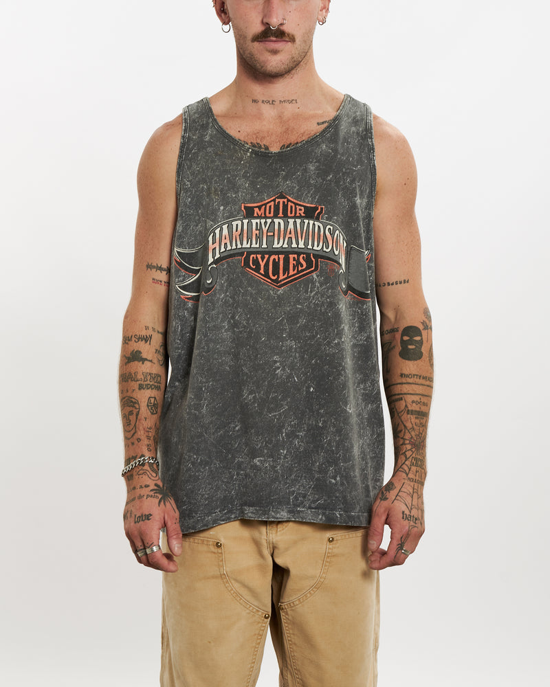 Vintage 1987 Harley Davidson Tank <br>M , The Real Deal , newtown, sydney, australia, thrift store, opshop, preloved, secondhand, sustainable, retro, antique, 70s, 80s, 90s, 2000s, 00s, fashion, clothing, streetwear, trendy, garment, style, boutique, store, shop, archive, sale, cheap, best, top