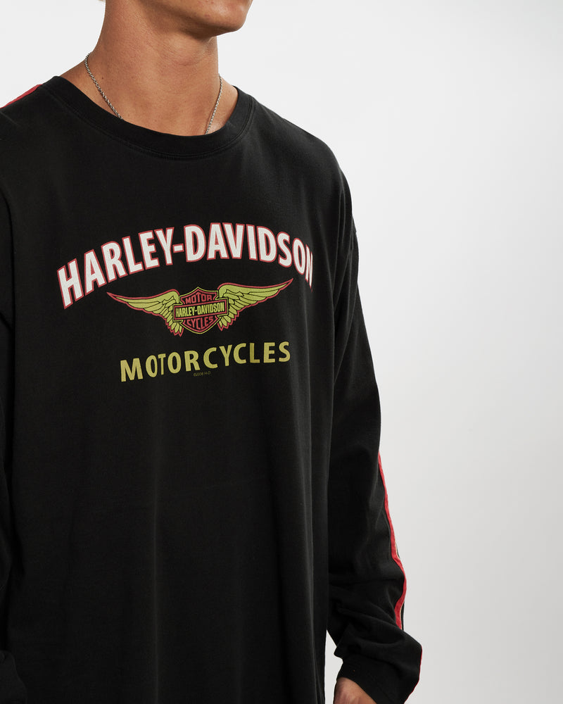 Vintage Harley Davidson Long Sleeve Tee <br>XL , The Real Deal , newtown, sydney, australia, thrift store, opshop, preloved, secondhand, sustainable, retro, antique, 70s, 80s, 90s, 2000s, 00s, fashion, clothing, streetwear, trendy, garment, style, boutique, store, shop, archive, sale, cheap, best, top