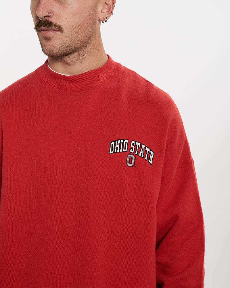 Vintage 90s Ohio State University Sweatshirt <br>L , The Real Deal , newtown, sydney, australia, thrift store, opshop, preloved, secondhand, sustainable, retro, antique, 70s, 80s, 90s, 2000s, 00s, fashion, clothing, streetwear, trendy, garment, style, boutique, store, shop, archive, sale, cheap, best, top