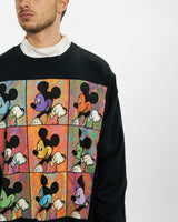 Vintage 90s Disney Mickey Mouse Mock Neck Sweatshirt <br>L