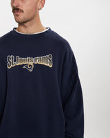 Vintage 90s NFL St. Louis Rams Sweatshirt <br>L , The Real Deal , newtown, sydney, australia, thrift store, opshop, preloved, secondhand, sustainable, retro, antique, 70s, 80s, 90s, 2000s, 00s, fashion, clothing, streetwear, trendy, garment, style, boutique, store, shop, archive, sale, cheap, best, top