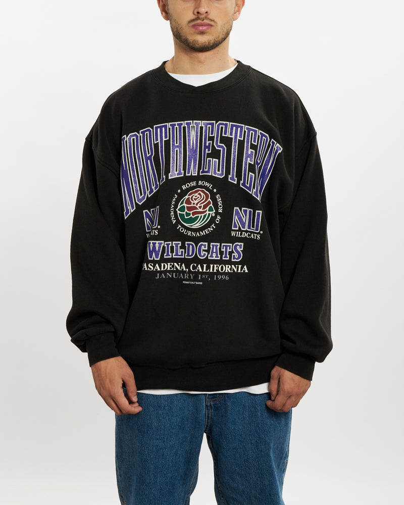 Vintage 1996 NCAA Northwestern University Wildcats Sweatshirt <br>L , The Real Deal , newtown, sydney, australia, thrift store, opshop, preloved, secondhand, sustainable, retro, antique, 70s, 80s, 90s, 2000s, 00s, fashion, clothing, streetwear, trendy, garment, style, boutique, store, shop, archive, sale, cheap, best, top