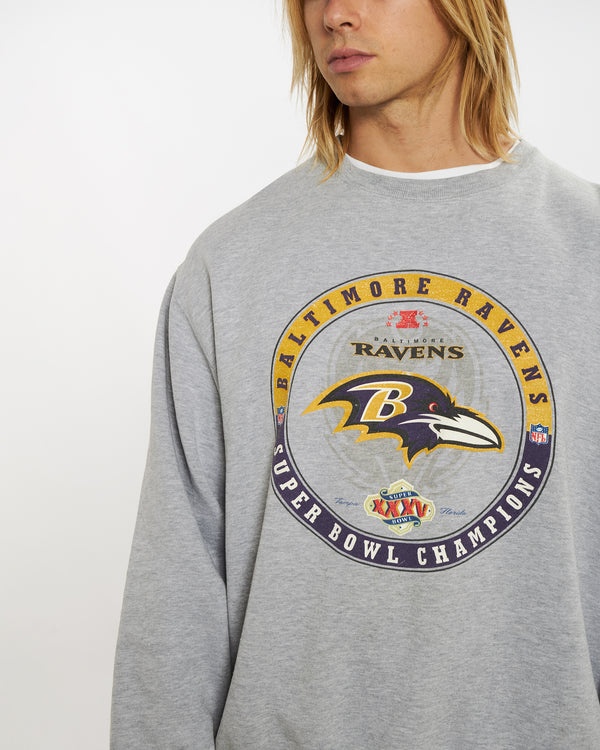 Vintage 90s Nike NFL Baltimore Ravens Sweatshirt <br>XL