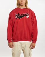 Vintage 90s NCAA University of Wisconsin Badgers Sweatshirt <br>XL , The Real Deal , newtown, sydney, australia, thrift store, opshop, preloved, secondhand, sustainable, retro, antique, 70s, 80s, 90s, 2000s, 00s, fashion, clothing, streetwear, trendy, garment, style, boutique, store, shop, archive, sale, cheap, best, top