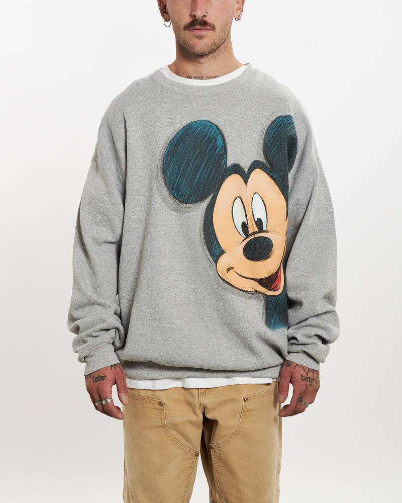 Vintage 90s Disney Mickey Mouse Sweatshirt <br>L , The Real Deal , newtown, sydney, australia, thrift store, opshop, preloved, secondhand, sustainable, retro, antique, 70s, 80s, 90s, 2000s, 00s, fashion, clothing, streetwear, trendy, garment, style, boutique, store, shop, archive, sale, cheap, best, top