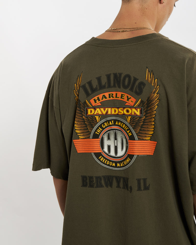 Vintage 1995 Harley Davidson Tee <br>L , The Real Deal , newtown, sydney, australia, thrift store, opshop, preloved, secondhand, sustainable, retro, antique, 70s, 80s, 90s, 2000s, 00s, fashion, clothing, streetwear, trendy, garment, style, boutique, store, shop, archive, sale, cheap, best, top