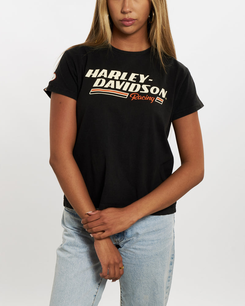 Vintage Harley Davidson Racing Tee <br>XS , The Real Deal , newtown, sydney, australia, thrift store, opshop, preloved, secondhand, sustainable, retro, antique, 70s, 80s, 90s, 2000s, 00s, fashion, clothing, streetwear, trendy, garment, style, boutique, store, shop, archive, sale, cheap, best, top