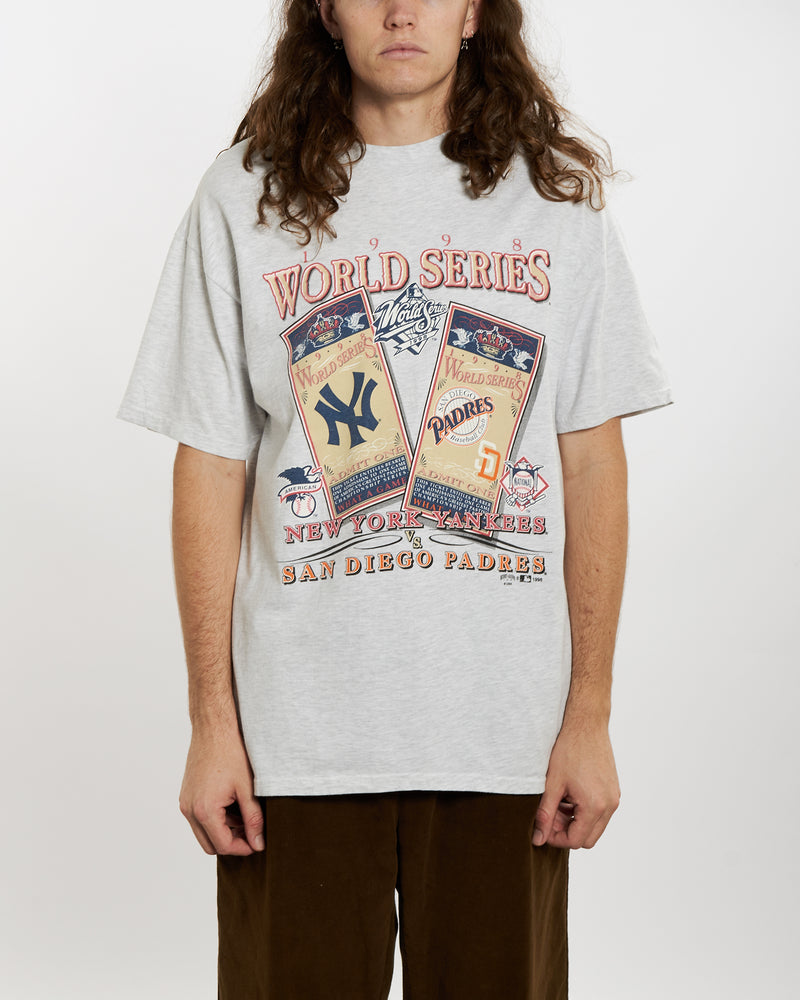 Vintage 1998 MLB World Series Tee <br>XL , The Real Deal , newtown, sydney, australia, thrift store, opshop, preloved, secondhand, sustainable, retro, antique, 70s, 80s, 90s, 2000s, 00s, fashion, clothing, streetwear, trendy, garment, style, boutique, store, shop, archive, sale, cheap, best, top