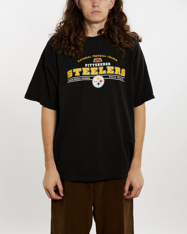 Vintage NFL Pittsburgh Steelers Tee <br>XL , The Real Deal , newtown, sydney, australia, thrift store, opshop, preloved, secondhand, sustainable, retro, antique, 70s, 80s, 90s, 2000s, 00s, fashion, clothing, streetwear, trendy, garment, style, boutique, store, shop, archive, sale, cheap, best, top