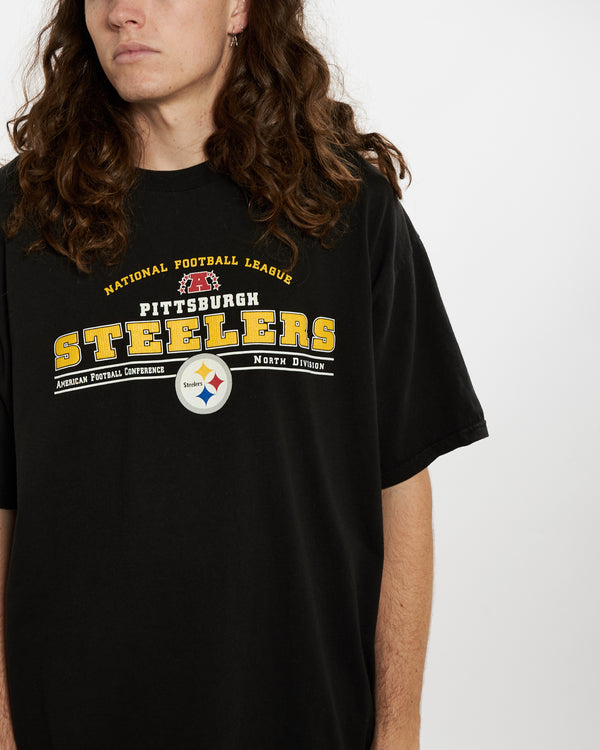 Vintage NFL Pittsburgh Steelers Tee <br>XL , The Real Deal , newtown, sydney, australia, thrift store, opshop, preloved, secondhand, sustainable, retro, antique, 70s, 80s, 90s, 2000s, 00s, fashion, clothing, streetwear, trendy, garment, style, boutique, store, shop, archive, sale, cheap, best, top