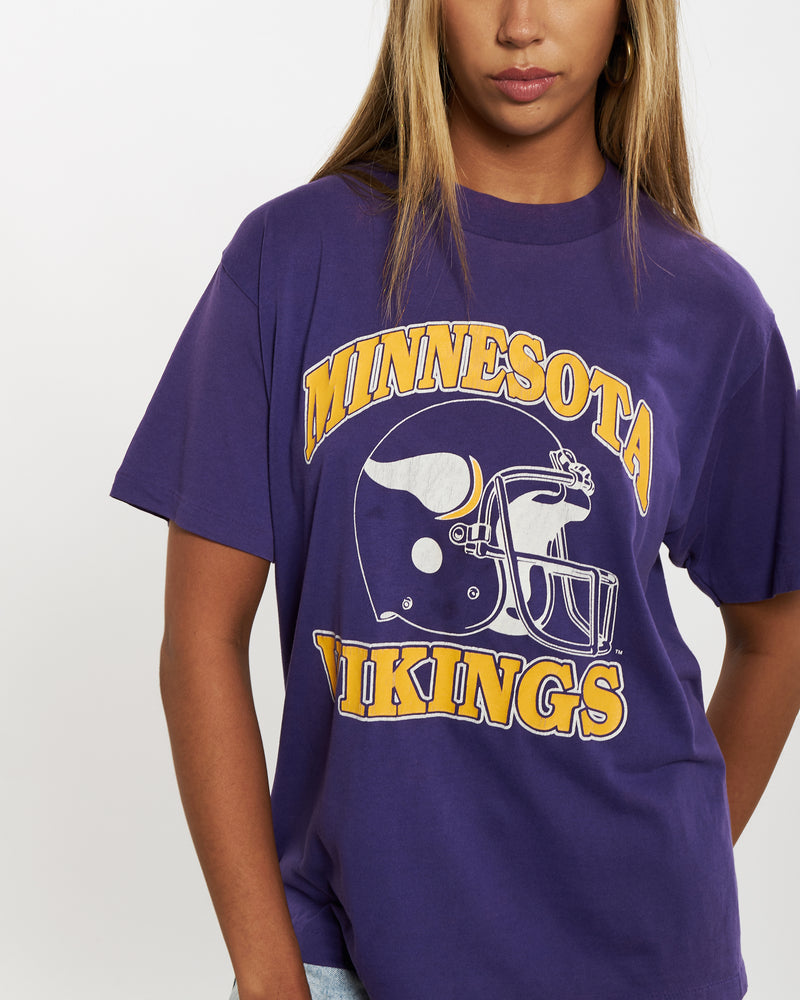 Vintage 80s NFL Minnesota Vikings Tee <br>XS , The Real Deal , newtown, sydney, australia, thrift store, opshop, preloved, secondhand, sustainable, retro, antique, 70s, 80s, 90s, 2000s, 00s, fashion, clothing, streetwear, trendy, garment, style, boutique, store, shop, archive, sale, cheap, best, top