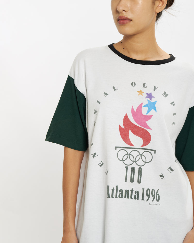 Vintage 1996 Atlanta Olympics Tee <br>M , The Real Deal , newtown, sydney, australia, thrift store, opshop, preloved, secondhand, sustainable, retro, antique, 70s, 80s, 90s, 2000s, 00s, fashion, clothing, streetwear, trendy, garment, style, boutique, store, shop, archive, sale, cheap, best, top