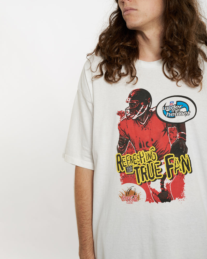 90s NFL Coca-Cola 'Refreshing the True Fan' Tee <br>XL