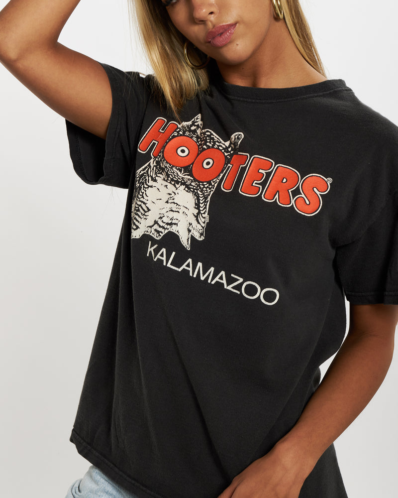 Vintage 90s Hooters 'Kalamazoo' Tee <br>XS , The Real Deal , newtown, sydney, australia, thrift store, opshop, preloved, secondhand, sustainable, retro, antique, 70s, 80s, 90s, 2000s, 00s, fashion, clothing, streetwear, trendy, garment, style, boutique, store, shop, archive, sale, cheap, best, top