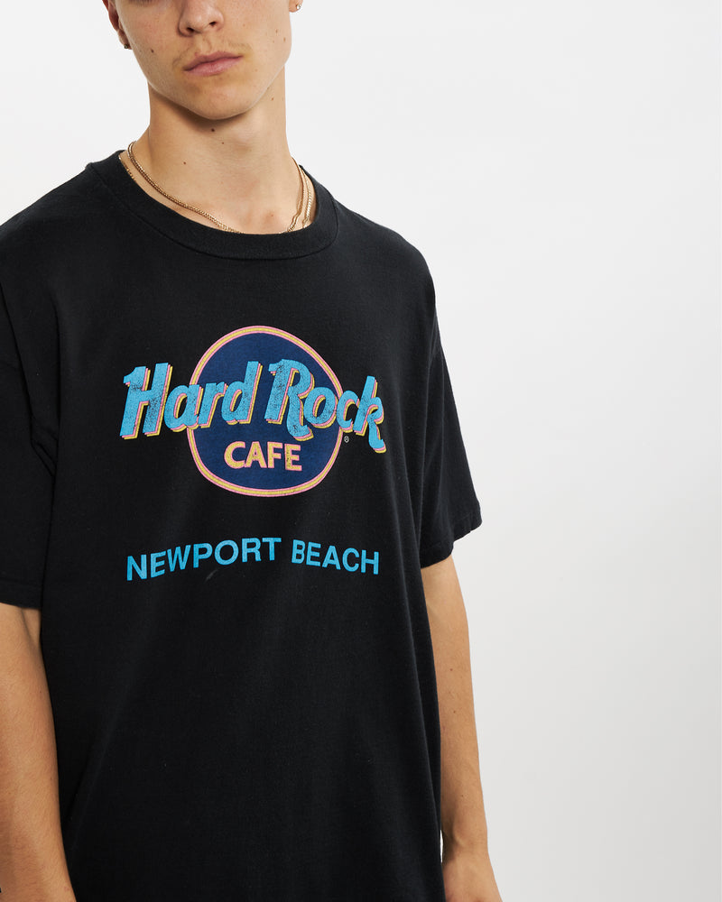 Vintage 90s Hard Rock Cafe 'Newport Beach' Tee <br>L , The Real Deal , newtown, sydney, australia, thrift store, opshop, preloved, secondhand, sustainable, retro, antique, 70s, 80s, 90s, 2000s, 00s, fashion, clothing, streetwear, trendy, garment, style, boutique, store, shop, archive, sale, cheap, best, top