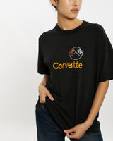 Vintage 90s Corvette Embroidered Tee <br>M , The Real Deal , newtown, sydney, australia, thrift store, opshop, preloved, secondhand, sustainable, retro, antique, 70s, 80s, 90s, 2000s, 00s, fashion, clothing, streetwear, trendy, garment, style, boutique, store, shop, archive, sale, cheap, best, top