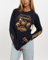 Vintage Harley Davidson Long Sleeve Tee <br>XS , The Real Deal , newtown, sydney, australia, thrift store, opshop, preloved, secondhand, sustainable, retro, antique, 70s, 80s, 90s, 2000s, 00s, fashion, clothing, streetwear, trendy, garment, style, boutique, store, shop, archive, sale, cheap, best, top