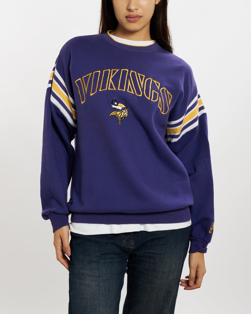 Vintage 90s NFL Minnesota Vikings Sweatshirt <br>M , The Real Deal , newtown, sydney, australia, thrift store, opshop, preloved, secondhand, sustainable, retro, antique, 70s, 80s, 90s, 2000s, 00s, fashion, clothing, streetwear, trendy, garment, style, boutique, store, shop, archive, sale, cheap, best, top