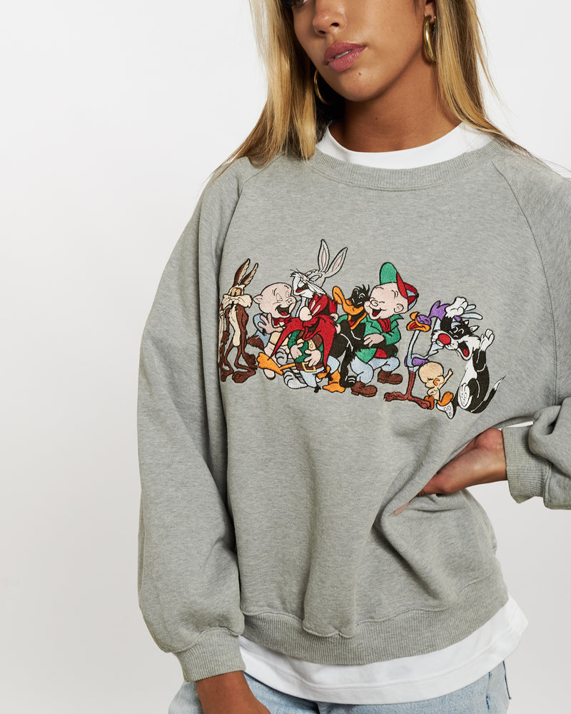 Vintage 1991 Looney Tunes Embroidered Sweatshirt <br>XS , The Real Deal , newtown, sydney, australia, thrift store, opshop, preloved, secondhand, sustainable, retro, antique, 70s, 80s, 90s, 2000s, 00s, fashion, clothing, streetwear, trendy, garment, style, boutique, store, shop, archive, sale, cheap, best, top