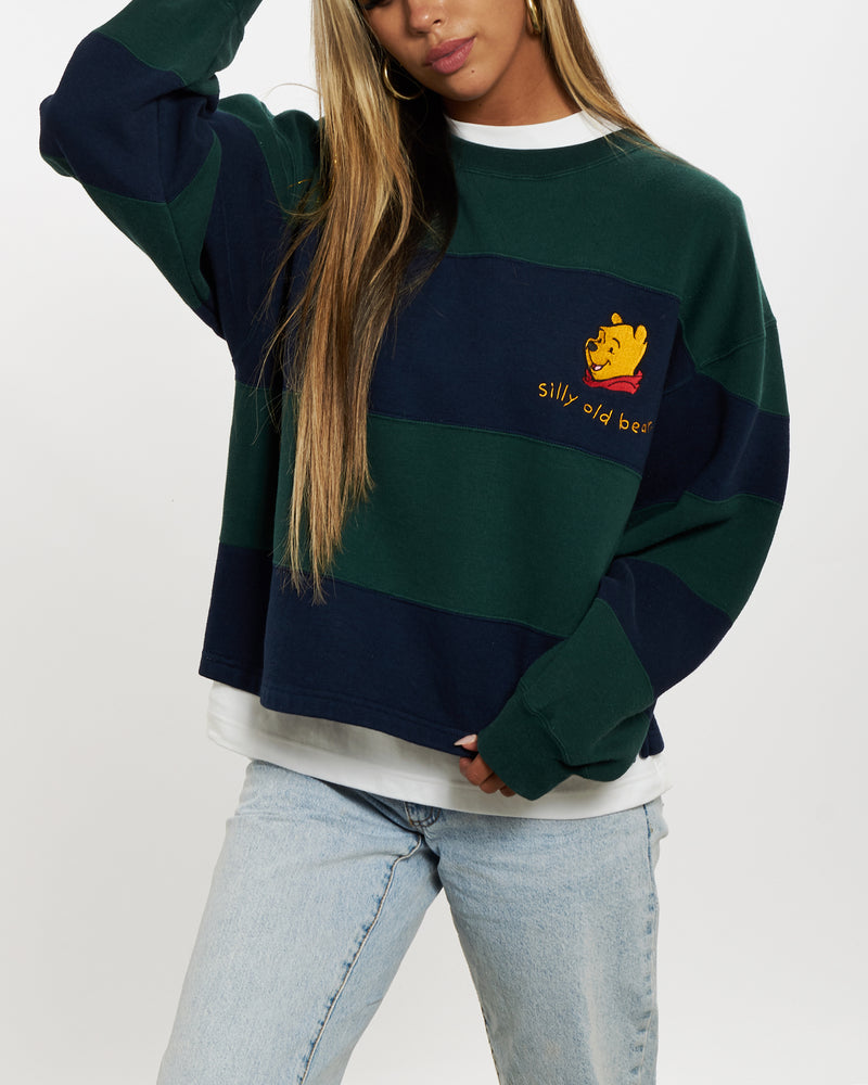 Vintage 90s Disney Winnie The Pooh Cropped Sweatshirt <br>XS , The Real Deal , newtown, sydney, australia, thrift store, opshop, preloved, secondhand, sustainable, retro, antique, 70s, 80s, 90s, 2000s, 00s, fashion, clothing, streetwear, trendy, garment, style, boutique, store, shop, archive, sale, cheap, best, top