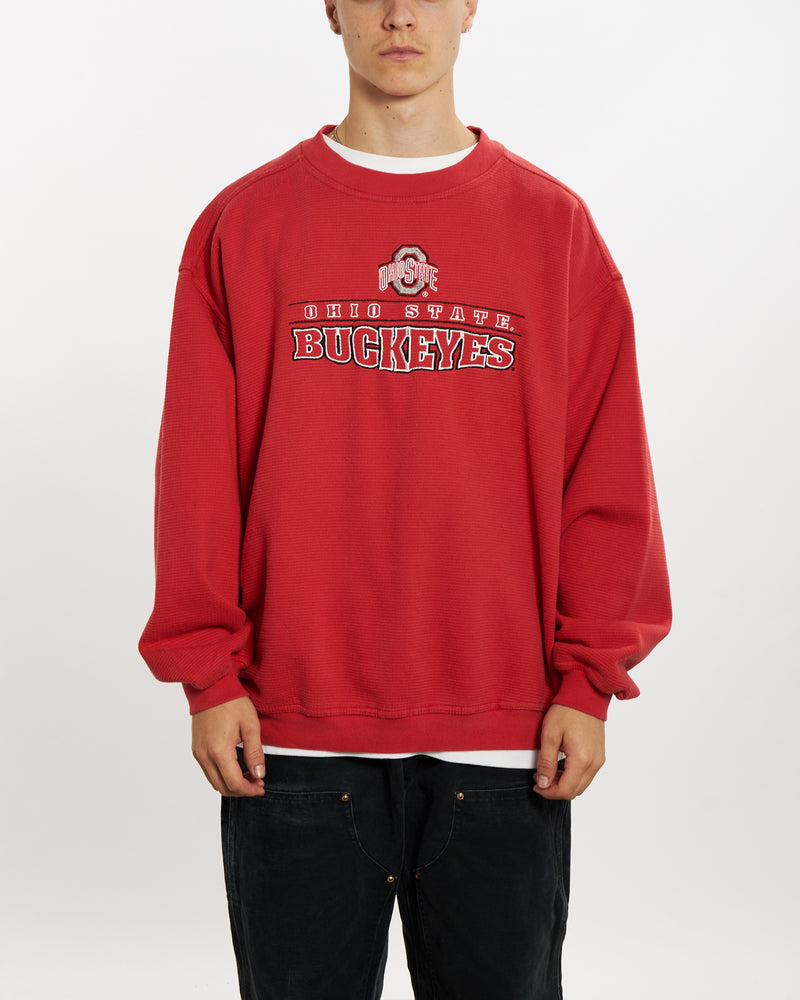 Vintage 90s NCAA Ohio State Buckeyes Sweatshirt <br>L , The Real Deal , newtown, sydney, australia, thrift store, opshop, preloved, secondhand, sustainable, retro, antique, 70s, 80s, 90s, 2000s, 00s, fashion, clothing, streetwear, trendy, garment, style, boutique, store, shop, archive, sale, cheap, best, top