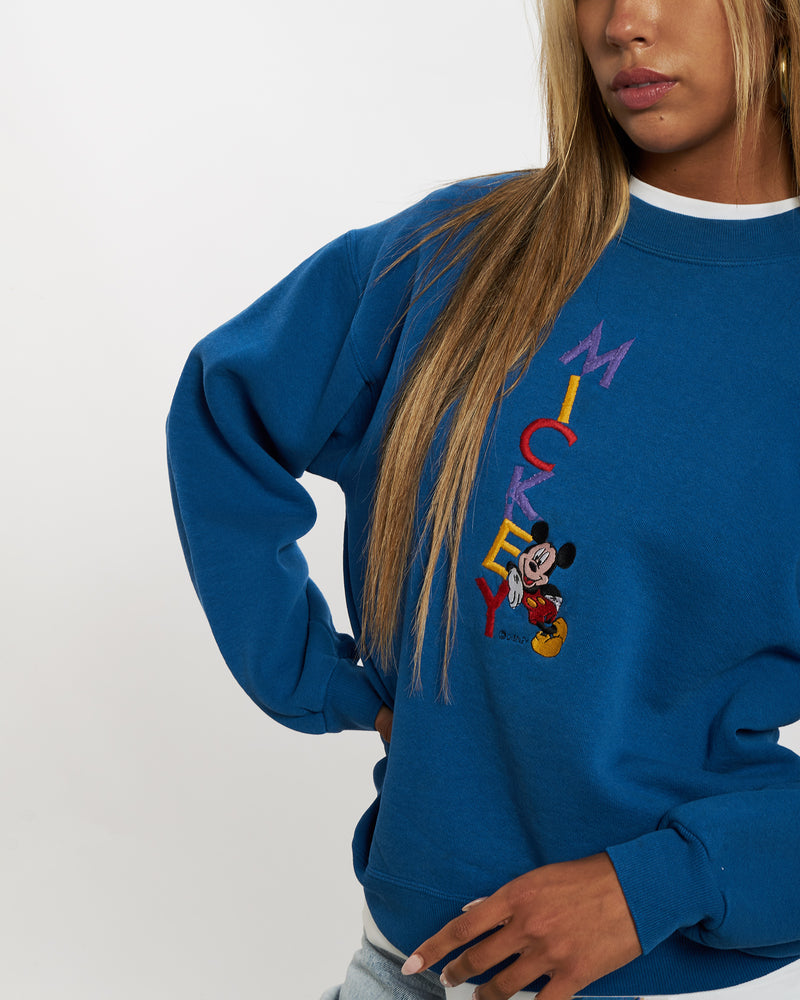 Vintage 90s Disney Mickey Mouse Sweatshirt <br>XS , The Real Deal , newtown, sydney, australia, thrift store, opshop, preloved, secondhand, sustainable, retro, antique, 70s, 80s, 90s, 2000s, 00s, fashion, clothing, streetwear, trendy, garment, style, boutique, store, shop, archive, sale, cheap, best, top