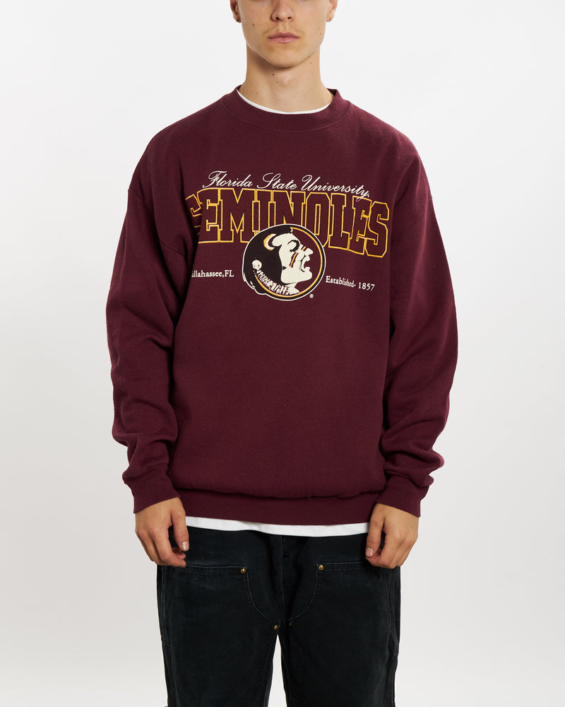 Vintage 90s NCAA Florida State University Seminoles Sweatshirt <br>L , The Real Deal , newtown, sydney, australia, thrift store, opshop, preloved, secondhand, sustainable, retro, antique, 70s, 80s, 90s, 2000s, 00s, fashion, clothing, streetwear, trendy, garment, style, boutique, store, shop, archive, sale, cheap, best, top