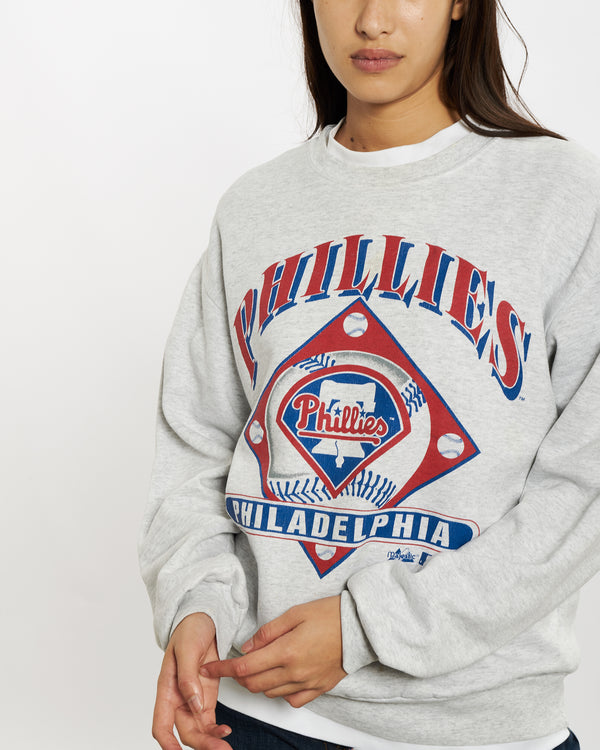 Vintage 1993 MLB Philadelphia Phillies Sweatshirt <br>M , The Real Deal , newtown, sydney, australia, thrift store, opshop, preloved, secondhand, sustainable, retro, antique, 70s, 80s, 90s, 2000s, 00s, fashion, clothing, streetwear, trendy, garment, style, boutique, store, shop, archive, sale, cheap, best, top