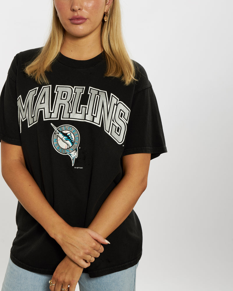 Vintage MLB Florida Marlins Tee <br>M , The Real Deal , newtown, sydney, australia, thrift store, opshop, preloved, secondhand, sustainable, retro, antique, 70s, 80s, 90s, 2000s, 00s, fashion, clothing, streetwear, trendy, garment, style, boutique, store, shop, archive, sale, cheap, best, top