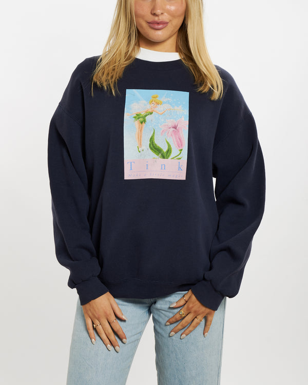 Vintage 90s Disney Tinkerbell Sweatshirt <br>M , The Real Deal , newtown, sydney, australia, thrift store, opshop, preloved, secondhand, sustainable, retro, antique, 70s, 80s, 90s, 2000s, 00s, fashion, clothing, streetwear, trendy, garment, style, boutique, store, shop, archive, sale, cheap, best, top