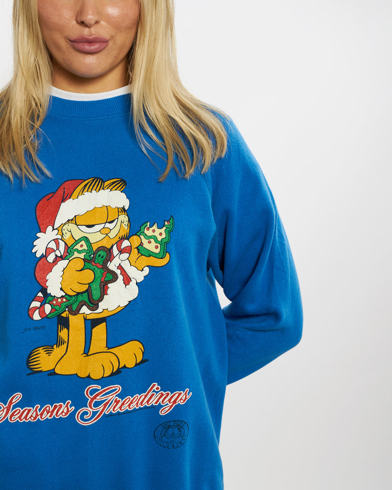 Vintage 80s Garfield 'Seasons Greedings' Sweatshirt <br>M