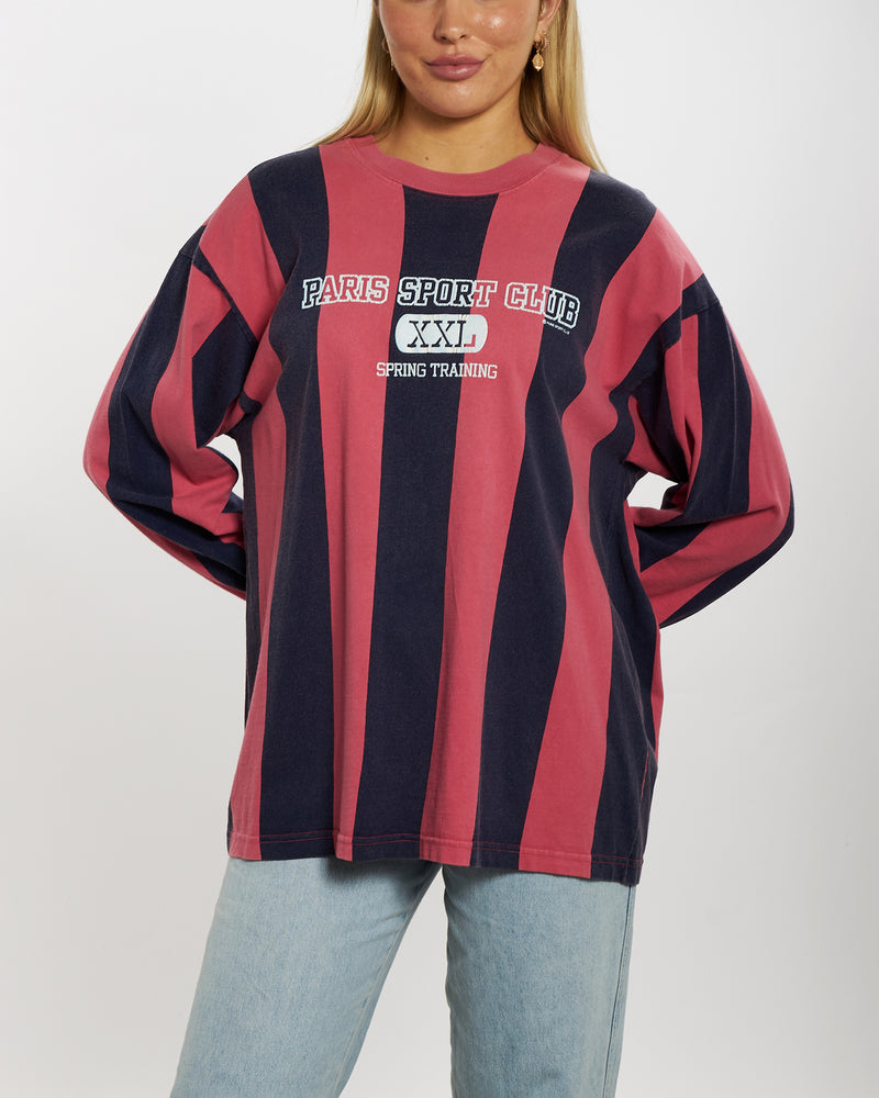 90s Paris Sport Club Long Sleeve Tee <br>M