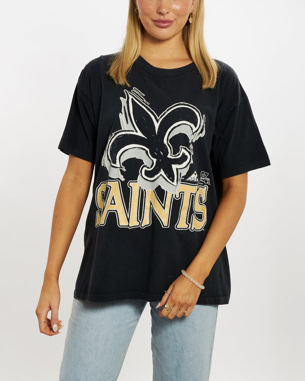 Vintage 90s NFL New Orleans Saints Tee <br>M , The Real Deal , newtown, sydney, australia, thrift store, opshop, preloved, secondhand, sustainable, retro, antique, 70s, 80s, 90s, 2000s, 00s, fashion, clothing, streetwear, trendy, garment, style, boutique, store, shop, archive, sale, cheap, best, top