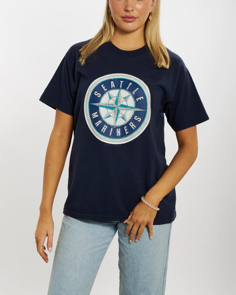 Vintage MLB Seattle Mariners Tee <br>M , The Real Deal , newtown, sydney, australia, thrift store, opshop, preloved, secondhand, sustainable, retro, antique, 70s, 80s, 90s, 2000s, 00s, fashion, clothing, streetwear, trendy, garment, style, boutique, store, shop, archive, sale, cheap, best, top