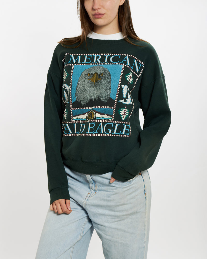 Vintage 90s American Bald Eagle Sweatshirt <br>S