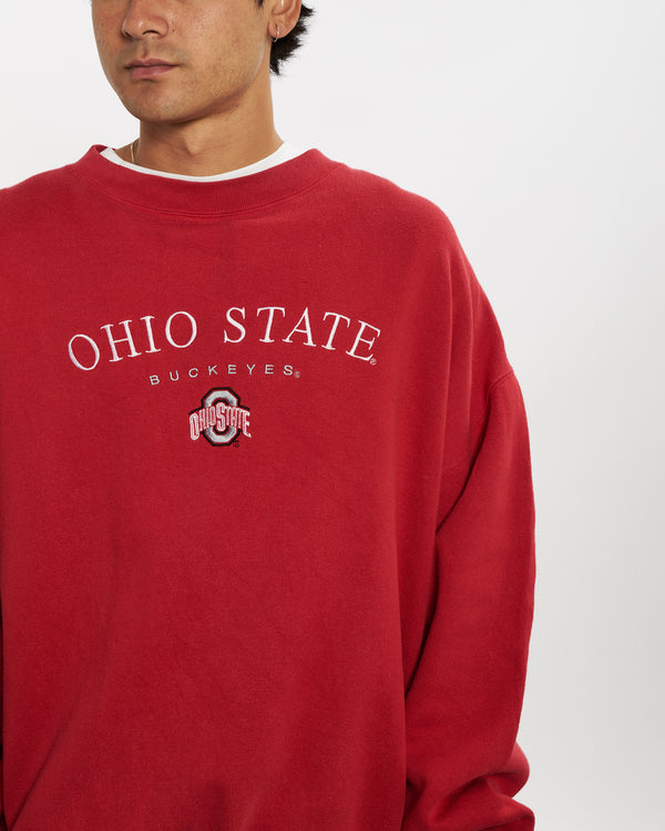 Vintage 90s NCAA Ohio State Buckeyes Sweatshirt <br>L , The Real Deal , newtown, sydney, australia, thrift store, opshop, preloved, secondhand, sustainable, retro, antique, 70s, 80s, 90s, 2000s, 00s, fashion, clothing, streetwear, trendy, garment, style, boutique, store, shop, archive, sale, cheap, best, top