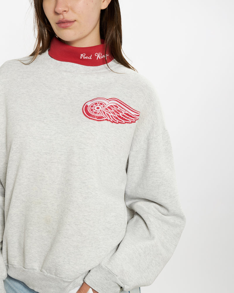 Vintage 90s NHL Detroit Red Wings Turtleneck Sweatshirt <br>M