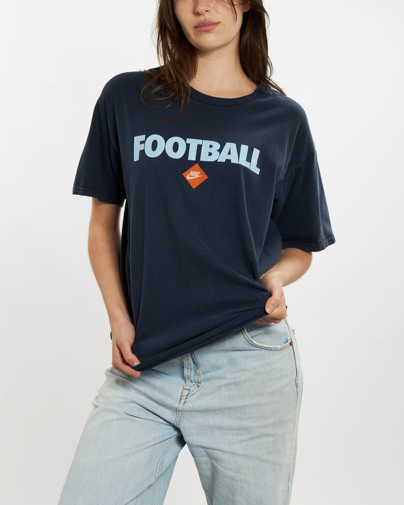 Vintage Nike Football Tee <br>M , The Real Deal , newtown, sydney, australia, thrift store, opshop, preloved, secondhand, sustainable, retro, antique, 70s, 80s, 90s, 2000s, 00s, fashion, clothing, streetwear, trendy, garment, style, boutique, store, shop, archive, sale, cheap, best, top