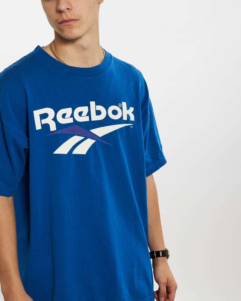 Vintage 90s Reebok Tee <br>L , The Real Deal , newtown, sydney, australia, thrift store, opshop, preloved, secondhand, sustainable, retro, antique, 70s, 80s, 90s, 2000s, 00s, fashion, clothing, streetwear, trendy, garment, style, boutique, store, shop, archive, sale, cheap, best, top