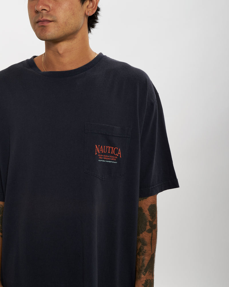 Vintage Nautica Pocket Tee <br>L , The Real Deal , newtown, sydney, australia, thrift store, opshop, preloved, secondhand, sustainable, retro, antique, 70s, 80s, 90s, 2000s, 00s, fashion, clothing, streetwear, trendy, garment, style, boutique, store, shop, archive, sale, cheap, best, top