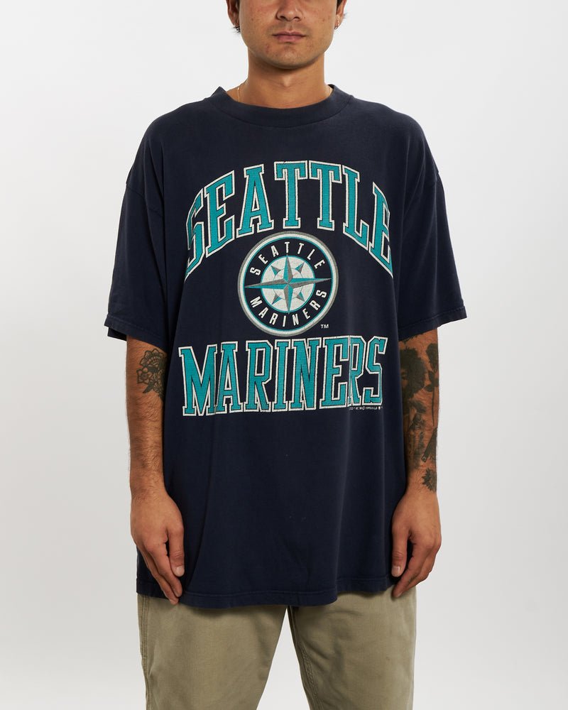 Vintage 1993 MLB Seattle Mariners Tee <br>L , The Real Deal , newtown, sydney, australia, thrift store, opshop, preloved, secondhand, sustainable, retro, antique, 70s, 80s, 90s, 2000s, 00s, fashion, clothing, streetwear, trendy, garment, style, boutique, store, shop, archive, sale, cheap, best, top