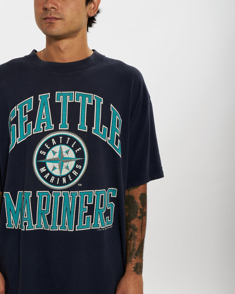 Vintage 1993 MLB Seattle Mariners Tee <br>L , The Real Deal , newtown, sydney, australia, thrift store, opshop, preloved, secondhand, sustainable, retro, antique, 70s, 80s, 90s, 2000s, 00s, fashion, clothing, streetwear, trendy, garment, style, boutique, store, shop, archive, sale, cheap, best, top