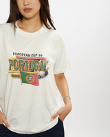 Vintage 1996 European Cup Portugal Tee <br>S , The Real Deal , newtown, sydney, australia, thrift store, opshop, preloved, secondhand, sustainable, retro, antique, 70s, 80s, 90s, 2000s, 00s, fashion, clothing, streetwear, trendy, garment, style, boutique, store, shop, archive, sale, cheap, best, top