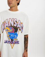 Vintage 90s NCAA Kansas Jayhawks Tee <br>L , The Real Deal , newtown, sydney, australia, thrift store, opshop, preloved, secondhand, sustainable, retro, antique, 70s, 80s, 90s, 2000s, 00s, fashion, clothing, streetwear, trendy, garment, style, boutique, store, shop, archive, sale, cheap, best, top