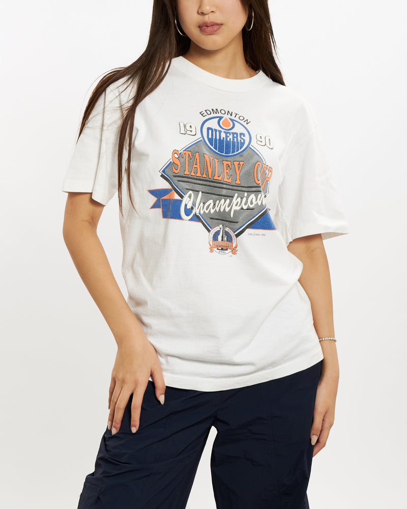 Vintage 1990 NHL Edmonton Oilers Tee <br>XS