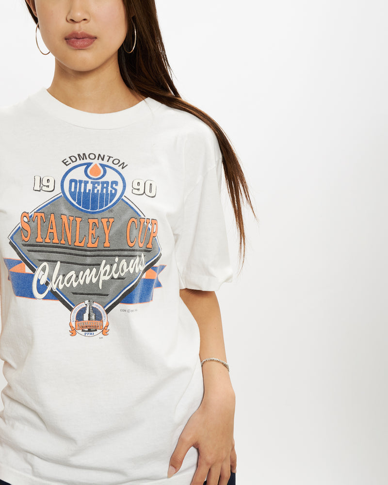 Vintage 1990 NHL Edmonton Oilers Tee <br>XS