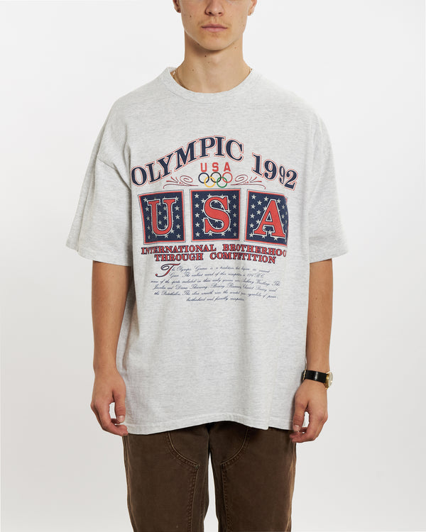 Vintage 1992 USA Olympic Tee <br>L , The Real Deal , newtown, sydney, australia, thrift store, opshop, preloved, secondhand, sustainable, retro, antique, 70s, 80s, 90s, 2000s, 00s, fashion, clothing, streetwear, trendy, garment, style, boutique, store, shop, archive, sale, cheap, best, top