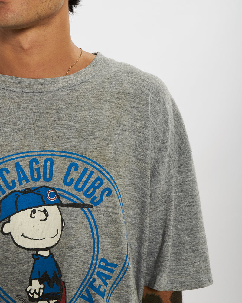 Vintage 1988 MLB Chicago Cubs x Peanuts Tee <br>L , The Real Deal , newtown, sydney, australia, thrift store, opshop, preloved, secondhand, sustainable, retro, antique, 70s, 80s, 90s, 2000s, 00s, fashion, clothing, streetwear, trendy, garment, style, boutique, store, shop, archive, sale, cheap, best, top