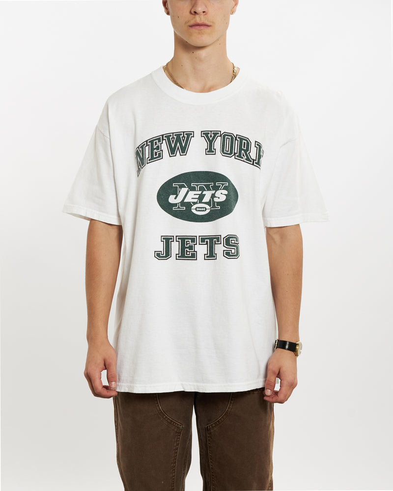 Vintage NFL New York Jets Tee <br>L , The Real Deal , newtown, sydney, australia, thrift store, opshop, preloved, secondhand, sustainable, retro, antique, 70s, 80s, 90s, 2000s, 00s, fashion, clothing, streetwear, trendy, garment, style, boutique, store, shop, archive, sale, cheap, best, top