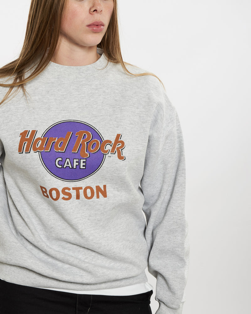 Vintage 90s Hard Rock Cafe 'Boston' Sweatshirt <br>M , The Real Deal , newtown, sydney, australia, thrift store, opshop, preloved, secondhand, sustainable, retro, antique, 70s, 80s, 90s, 2000s, 00s, fashion, clothing, streetwear, trendy, garment, style, boutique, store, shop, archive, sale, cheap, best, top